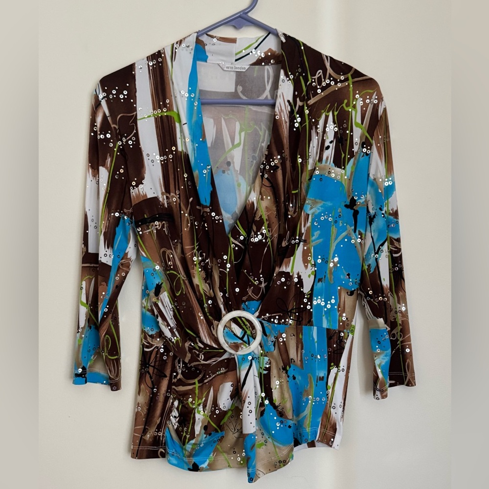 NWOT, Beautiful, Erin London Women's Top With Sequins, Size S-M